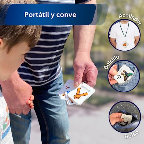Autism Supplies and Developments- Portachiavi in plastica con comportamento visivo (Spagnolo), Colore Spanish, BKR_ES - immagine 4