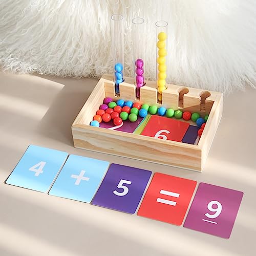 Baoblaze Montessori palline in tazze, palline arcobaleno in tazze, colori assortiti e conteggio giocattoli, perline provetta giocattolo, clip perline puzzle giochi da tavolo per bambini in età - immagine 8