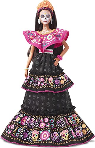 Barbie Bambola Dia de Muertos con Vestiti e Dettagli Realistici, da Collezione, Giocattolo per Bambini 6+ Anni, GXL27