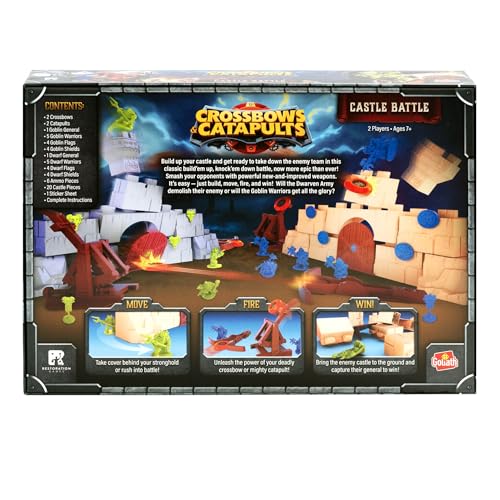 CROSSBOWS & CATAPULTS - Gioco da tavolo di strategia per bambini dai 7 anni - Battaglia tra catapulte e castelli - Costruzioni leggendarie ed edifici epici - 2 giocatori - 20-30 minuti - immagine 4