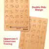 Coogam Lettere in Legno Tracing Board Double-Sided, Alfabeto 123 Numeri Cognizione Montessori Apprendimento precoce STEM Giocattolo prescolare Regalo per Bambini di 3 4 5 Anni - immagine 3