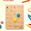 Coogam Lettere in Legno Tracing Board Double-Sided, Alfabeto 123 Numeri Cognizione Montessori Apprendimento precoce STEM Giocattolo prescolare Regalo per Bambini di 3 4 5 Anni - immagine 5