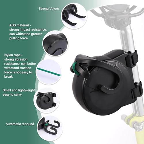 Corda di Traino per Bicicletta, Corda di traino retrattile per bicicletta per bambini con gancio più forte, facile da installare, sistema di traino portatile per ciclismo all'aperto - immagine 5