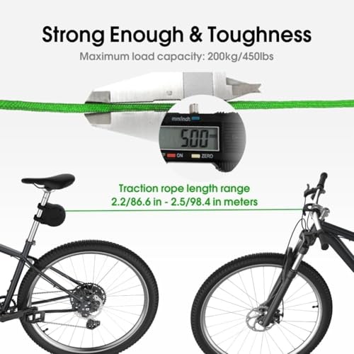 Corda di Traino per Bicicletta, Corda di traino retrattile per bicicletta per bambini con gancio più forte, facile da installare, sistema di traino portatile per ciclismo all'aperto - immagine 7