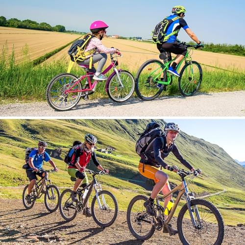 Corda di Traino per Bicicletta, Corda di traino retrattile per bicicletta per bambini con gancio più forte, facile da installare, sistema di traino portatile per ciclismo all'aperto - immagine 10
