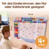 Edubini Lavagna ricompensa per bambini – [100 compiti + 350 magneti] – Sistema di ricompensa per la responsabilità – Lavagna magnetica Montessori, agenda settimanale per bambini, strumenti ADHD – con - immagine 6