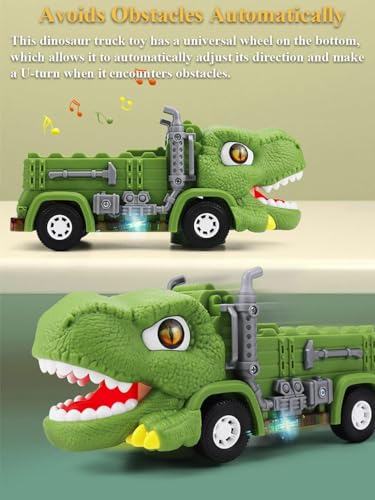 Euakee Giocattolo Elettronico con Musica Dinosauro e Scale, Piste da Corsa, Giocattolo Montagne Russe con Luci LED Lampeggianti, Regalo di Natale per Bambini e Bambine di 3, 4, 5 Anni - immagine 7
