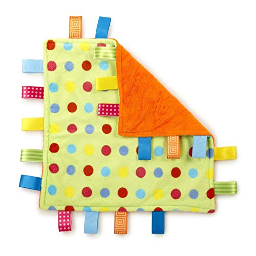 G-Tree Tag Coperta infantile del bambino Coperta Comfort peluche Security morbido sveglio bambini dentizione giocattolo Neonato Regalo Regalo di compleanno (punto verde)