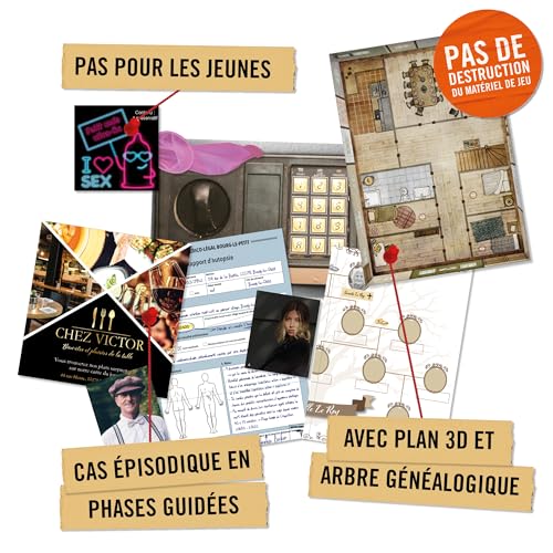 Hidden Games Scène du Crime - LE Roy EST Mort - Française - Jeu de scène de Crime réaliste, Jeu de détective passionnant, Jeu d'Escape Room - immagine 4