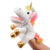 Hopearl Pupazzo a mano con unicorno in peluche con bocca aperta e mobile per gioco fantasioso, gioco di ruolo, giocattolo interattivo per narytelling insegnamento puppet teatro, regalo per bambini, 30