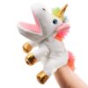 Hopearl Pupazzo a mano con unicorno in peluche con bocca aperta e mobile per gioco fantasioso, gioco di ruolo, giocattolo interattivo per narytelling insegnamento puppet teatro, regalo per bambini, 30 - immagine 5