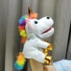 Hopearl Pupazzo a mano con unicorno in peluche con bocca aperta e mobile per gioco fantasioso, gioco di ruolo, giocattolo interattivo per narytelling insegnamento puppet teatro, regalo per bambini, 30 - immagine 7