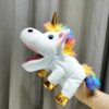 Hopearl Pupazzo a mano con unicorno in peluche con bocca aperta e mobile per gioco fantasioso, gioco di ruolo, giocattolo interattivo per narytelling insegnamento puppet teatro, regalo per bambini, 30 - immagine 8