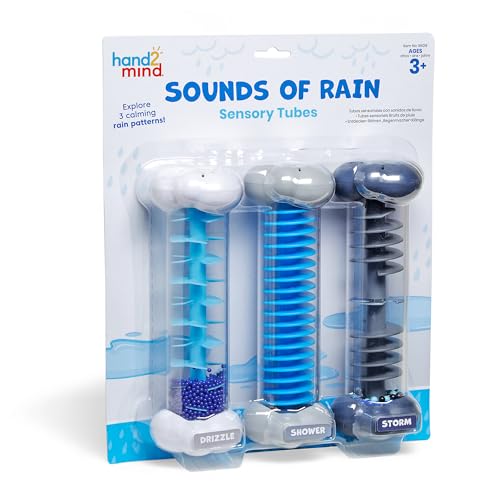 Learning Resources Rumori del Tempo Metereologico Tubi Sensoriali, Giochi Bambine di 3 Anni, Giocattolo Anti Stress, 3 Suoni, Neve, Pioggia e Temporale, Multicolore, 96019