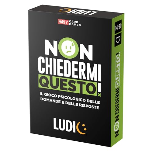 Ludic Non Chiedermi Questo! Il Gioco psicologico delle Domande e delle risposte IT58868 Gioco di società Formato Viaggio per 3-8 Giocatori