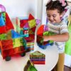 Magna-Tiles Metropolis-Set da 110 Pezzi-Piastrelle magnetiche 3D, Multicolore, 17.5 x 3 x 14 Inches, 20110 - immagine 5