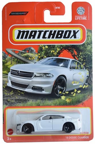 Matchbox '18 Dodge Charger, Bianco 81/100