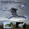 Mingfuxin Drone Con Telecamera Per Principianti, 5G Wifi FPV Droni Pieghevoli RC Quadcopter Con Evitamento Ostacoli, Motore Brushless, Avvio/Spegnimento Con Un Tasto, Capovolgimenti A 360° - immagine 4