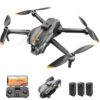 Mingfuxin Drone Con Telecamera Per Principianti, 5G Wifi FPV Droni Pieghevoli RC Quadcopter Con Evitamento Ostacoli, Motore Brushless, Avvio/Spegnimento Con Un Tasto, Capovolgimenti A 360°