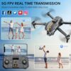 Mingfuxin Drone Con Telecamera Per Principianti, 5G Wifi FPV Droni Pieghevoli RC Quadcopter Con Evitamento Ostacoli, Motore Brushless, Avvio/Spegnimento Con Un Tasto, Capovolgimenti A 360° - immagine 5