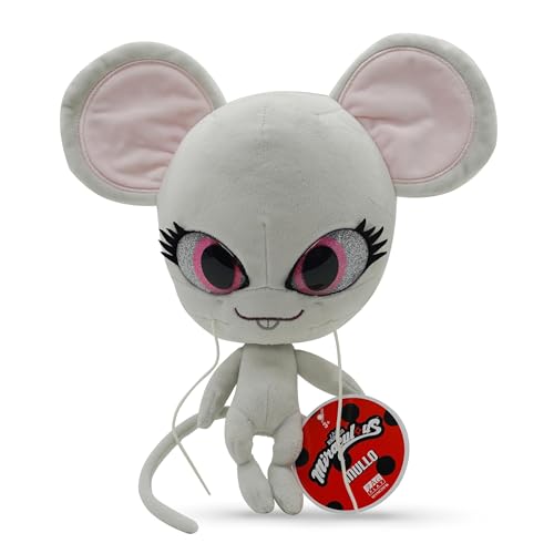 Miraculous Ladybug - Kwami Mon Ami Mullo, peluche per bambini da 24 cm, peluche morbidissimo con occhi in resina, brillantini e lucentezza, cuciture dettagliate (Wyncor)
