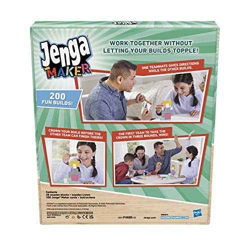 Monopoly Jenga Maker, Wooden Blocks, Stacking Tower Game, Game for Kids Ages 8 and Up, Game for 2-6 Players, Multicolor - immagine 4