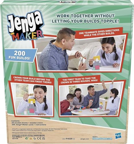 Monopoly Jenga Maker, Wooden Blocks, Stacking Tower Game, Game for Kids Ages 8 and Up, Game for 2-6 Players, Multicolor - immagine 6