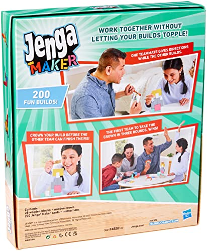 Monopoly Jenga Maker, Wooden Blocks, Stacking Tower Game, Game for Kids Ages 8 and Up, Game for 2-6 Players, Multicolor - immagine 8