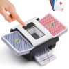 OUFUYU Mischia Carte Automatico, Mescolatore Carte da Gioco Elettrico per 1-2 Mazzi, modalità Auto e Manuale, Ricaricabile, Basso Rumore per Poker, Uno, Blackjack, Skip-Bo, Phase 10, Texas Hold'em