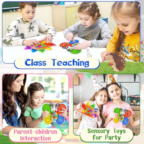 Pipihome Giocattoli per Bambini con Ordinamento dei Colori,Giocattolo per L'Ordinamento dei Colori Riccio Fidget,Gioco di Ordinamento dei Colori per L'Apprendimento Prescolare - immagine 7