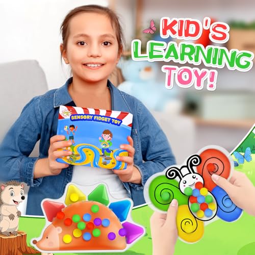 Pipihome Giocattoli per Bambini con Ordinamento dei Colori,Giocattolo per L'Ordinamento dei Colori Riccio Fidget,Gioco di Ordinamento dei Colori per L'Apprendimento Prescolare - immagine 8