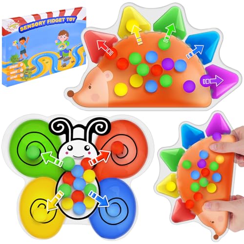 Pipihome Giocattoli per Bambini con Ordinamento dei Colori,Giocattolo per L'Ordinamento dei Colori Riccio Fidget,Gioco di Ordinamento dei Colori per L'Apprendimento Prescolare