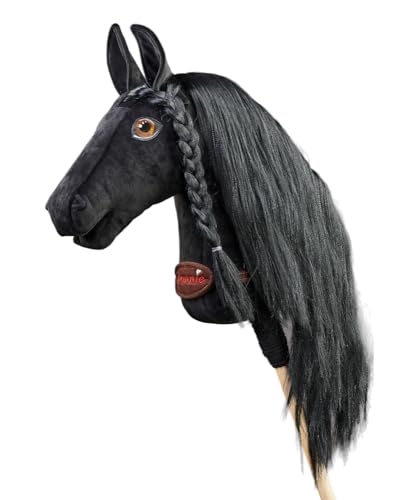 Ponnie Cavallo hobby horse giocattolo per bambini, con occhi dipinti a mano, realizzato in un'officina protetta taglia S - immagine 3