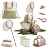ROBUD Kit di ricerca per bambini, kit da viaggio di scoperta con acchiappamoinsetti, ingrandimento degli insetti, rete a farfalla, borsa per il trasporto, giocattoli, regali per ragazzi e ragazze dai