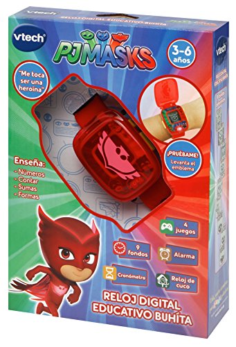 VTech-80-175857 PJ Masks Buhita, Orologio Digitale educativo Che stimola l'apprendimento e incorpora minigiochi e attività, Colore Rosso, único, 3480-175857 - immagine 6