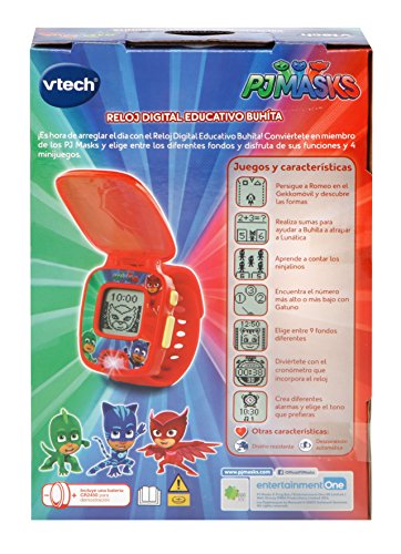 VTech-80-175857 PJ Masks Buhita, Orologio Digitale educativo Che stimola l'apprendimento e incorpora minigiochi e attività, Colore Rosso, único, 3480-175857 - immagine 7