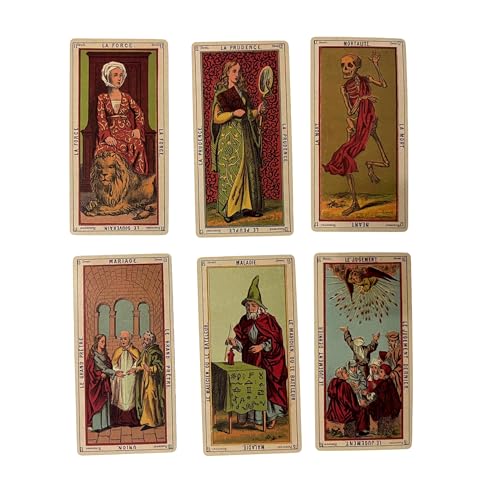 Vieux Monde Express Grand Etteilla Tarot Deck Trois & Guide | Oversize, Tarocchi Egitto | pubblicato nel 1800, B.P. Grimaud, Divinazione vintage, Facsimile - immagine 5