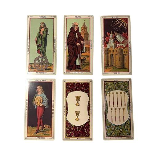 Vieux Monde Express Grand Etteilla Tarot Deck Trois & Guide | Oversize, Tarocchi Egitto | pubblicato nel 1800, B.P. Grimaud, Divinazione vintage, Facsimile - immagine 6