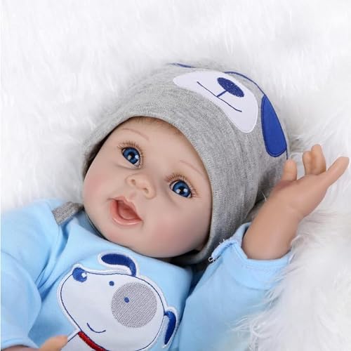ZIYIUI Bambole Reborn 22 Pollici 50 Cm Realistico Bambole Bambino Neonatale Simulazione Morbido Silicone Vinile Reborn Toddler Babies Bebe Reborn Maschio Reborn Baby Dolls Regalo - immagine 5