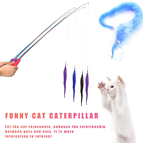 20 accessori per vermi intrecciati, bruchi intrecciati invisibili, accessori in peluche intrecciati su corda per la festa del martedì grasso, la festa del carnevale, i bambini e i gatti (10 colori) - immagine 5