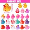 24 Pezzi Anatroccoli di San Valentino in Gomma, Mini Giochi di Anatroccolo da Bagno Carini, Piccoli Regali Colorati di Anatroccoli per San Valentino, Piccoli Regali di San Valentino per Bambini - immagine 4