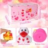 24 Pezzi Anatroccoli di San Valentino in Gomma, Mini Giochi di Anatroccolo da Bagno Carini, Piccoli Regali Colorati di Anatroccoli per San Valentino, Piccoli Regali di San Valentino per Bambini - immagine 12