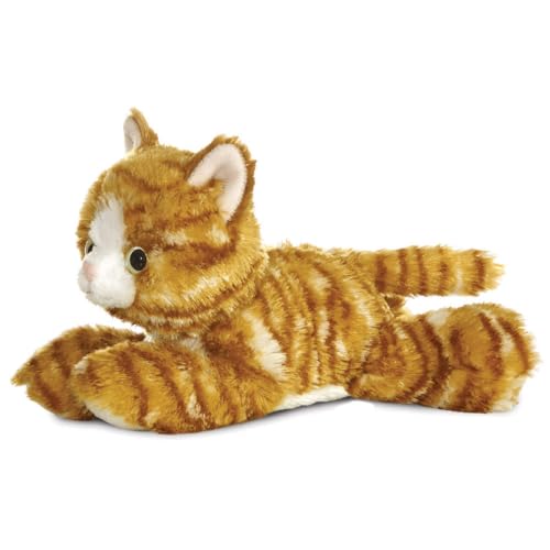 Aurora World- Aurora, 31277, Mini Flopsies, Molly Gatto, 20.5cm, Peluche, Marrone, Colore Brown