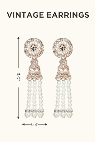 BABEYOND Set Accessori Anni 20 Flapper Fascia Gatsby Collana Perle Guanti Lunghi Porta Sigaretta di Stile Anni 20 per Prom Ballo Feste a Tema Vintage - immagine 5