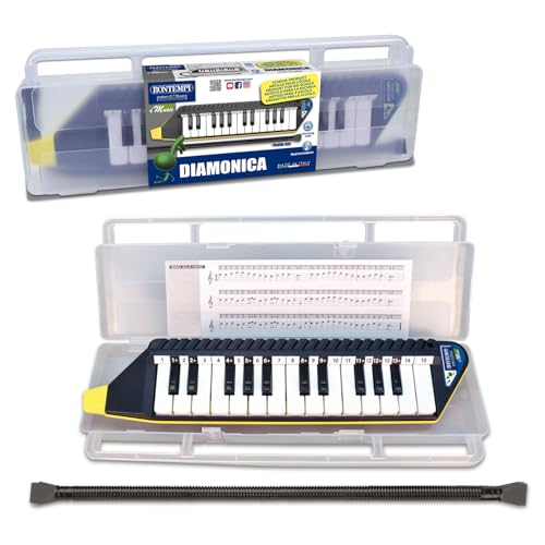 Bontempi- CarryKeys-Clavietta con Borsa da Trasporto Rigida per Portare la Musica Ovunque, Colore Bianco e Nero, 41x14x5, 334262 - immagine 6