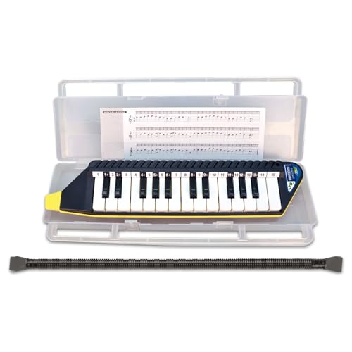 Bontempi- CarryKeys-Clavietta con Borsa da Trasporto Rigida per Portare la Musica Ovunque, Colore Bianco e Nero, 41x14x5, 334262