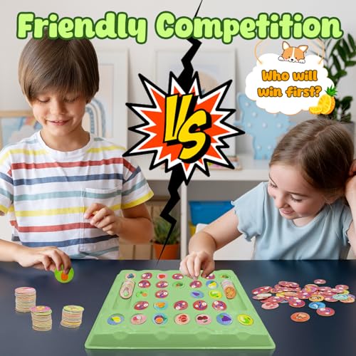 Cuackamily Memory Game, Giocattolo Educativo Multicolore Thème des Animali & Frutta per i Più Piccoli, Gioco da Tavolo da Gioco, Family Gioco di Memoria Regalo di Compleanno per Bambini 3 4 5 6+ Anni - immagine 7