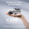 DJI Mini 4K Fly More Combo, Drohne mit UHD Kamera 4K für Anfänger, Unter 249 g, 3-Achsen Gimbal Stabilisierung, 10km Videoübertragung, Autom Rückkehr, 3 Akkus für 93 min Flugzeit - immagine 4