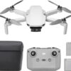 DJI Mini 4K Fly More Combo, Drohne mit UHD Kamera 4K für Anfänger, Unter 249 g, 3-Achsen Gimbal Stabilisierung, 10km Videoübertragung, Autom Rückkehr, 3 Akkus für 93 min Flugzeit