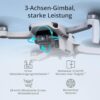 DJI Mini 4K Fly More Combo, Drohne mit UHD Kamera 4K für Anfänger, Unter 249 g, 3-Achsen Gimbal Stabilisierung, 10km Videoübertragung, Autom Rückkehr, 3 Akkus für 93 min Flugzeit - immagine 5